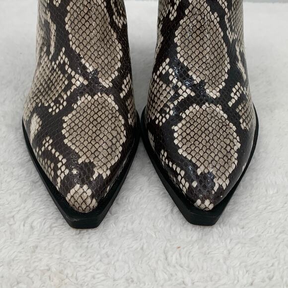 Vince Camuto Vp-Bibestie size 6.5M Ankle Bootie Snakeskin Pointed Toe Mob Wife - Picture 6 of 15